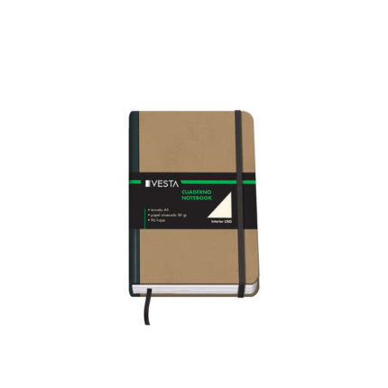Dohe Quaderno in cartoncino con angoli arrotondati - 96 fogli di carta color avorio da 80 g - Copertina in tre pezzi con dorso in tessuto - Chiusura con elastici e nastro segnalibro