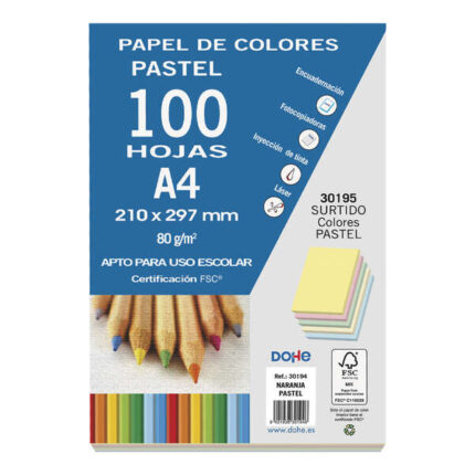 Carta multifunzione Dohe color pastello da 80 g - Adatta per fotocopiatrici