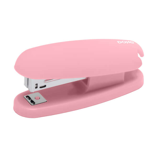 Cucitrice da tavolo Dohe con rivestimento Soft Touch - Cucitura fino a 20 fogli - Caricamento dall'alto - Colore rosa