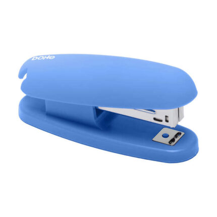 Cucitrice da tavolo Dohe con rivestimento Soft Touch - Capacità di pinzatura fino a 20 fogli - Caricamento dall'alto - Colore blu