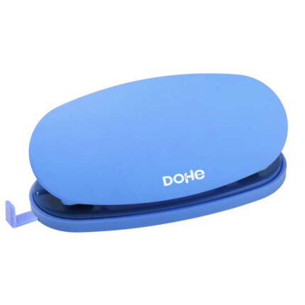 Dohe Soft Touch Perforatrice da tavolo - Perforazione fino a 16 fogli - Design ergonomico - Colore blu pastello