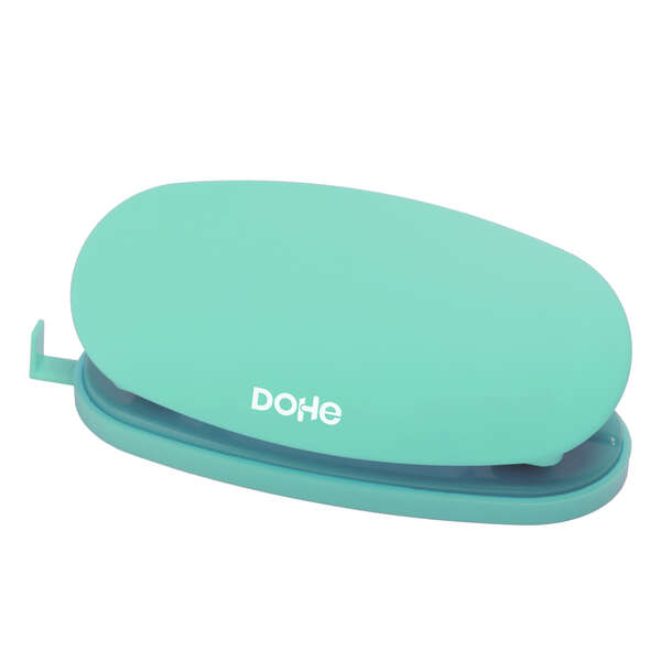 Dohe Soft Touch Trapano da tavolo - Foratura fino a 16 lame - Design ergonomico - Colore verde pastello
