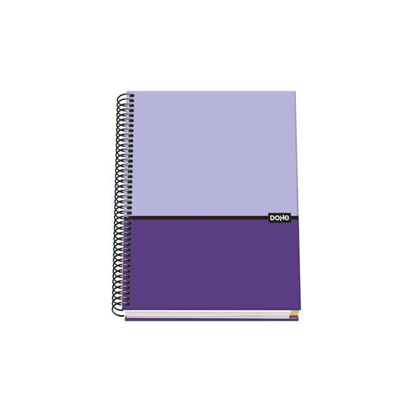 Dohe Quaderno a spirale con copertina rigida A5 - 162x210 mm - Copertina in cartoncino rivestito - Interno 100 fogli da 90 g microperforati - Quadretti da 5 mm
