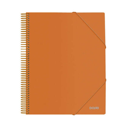 Dohe Raccoglitore con 20 buste formato A4 - Copertina in polipropilene opaco da 800 micron - Buste trasparenti da 80 micron - Spirale in plastica colorata - Elastici in tinta