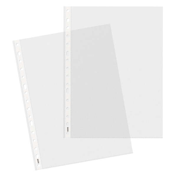 Dohe Basic Confezione da 100 buste multiforo formato A4 16 fori - Polipropilene ruvido - Qualità base