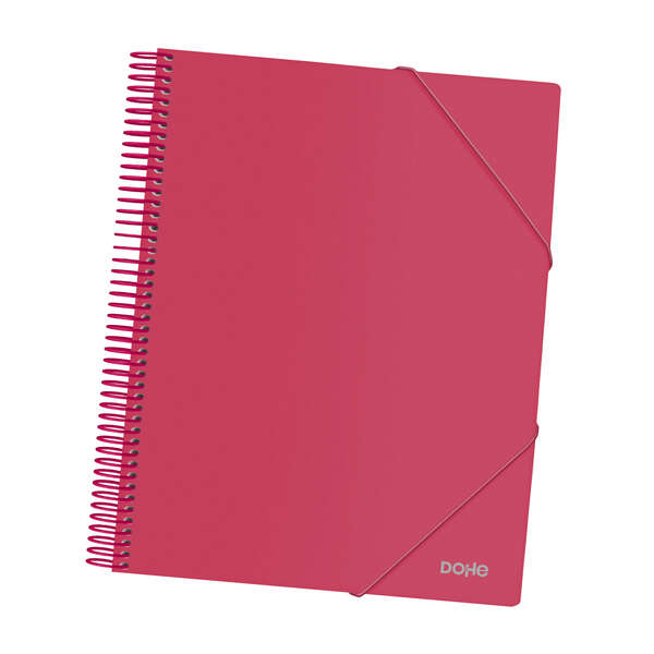 Dohe Raccoglitore con 30 buste formato A4 - Copertina in polipropilene opaco da 800 micron - Buste trasparenti da 80 micron - Spirale in plastica colorata - Elastici in tinta Dohe Raccoglitore con 30 buste formato A4 - Copertina in polipropilene opaco da 800 micron - Buste trasparenti da 80 micron - Spirale in plastica colorata - Elastici in tinta