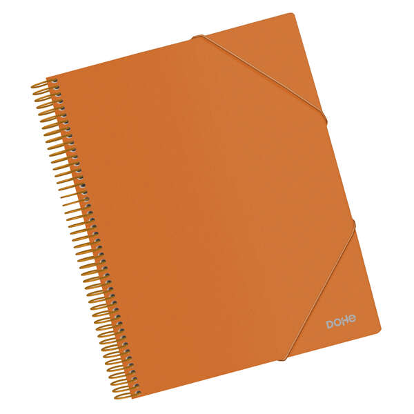 Dohe Raccoglitore con 30 buste formato A4 - Copertina in polipropilene opaco da 800 micron - Buste trasparenti da 80 micron - Spirale in plastica colorata e elastici abbinati