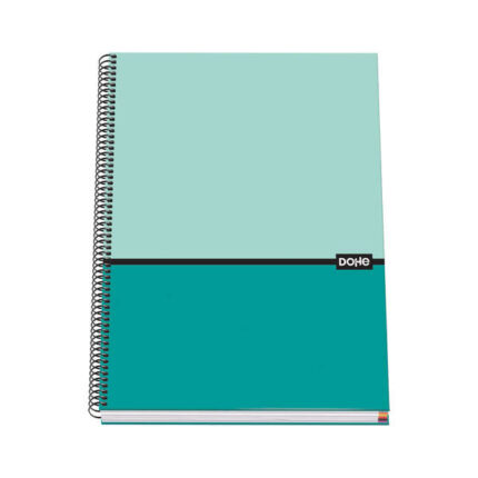 Dohe Quaderno a spirale con copertina rigida A4 - 228x300 mm - Copertina in cartoncino rivestito con carta stampata a colori e plastificata opaca - Interno con 100 fogli in carta offset da 90 g