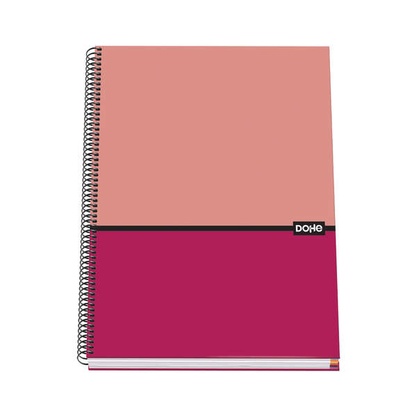 Dohe Quaderno a spirale con copertina rigida A4 - 228x300 mm - Copertina in cartoncino rivestito - Interno 100 fogli offset 90 g - Griglia 5 mm
