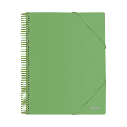 Dohe Raccoglitore con 40 buste formato A4 - Copertina in polipropilene opaco da 800 micron - Buste trasparenti da 80 micron - Spirale in plastica colorata - Elastici in tinta