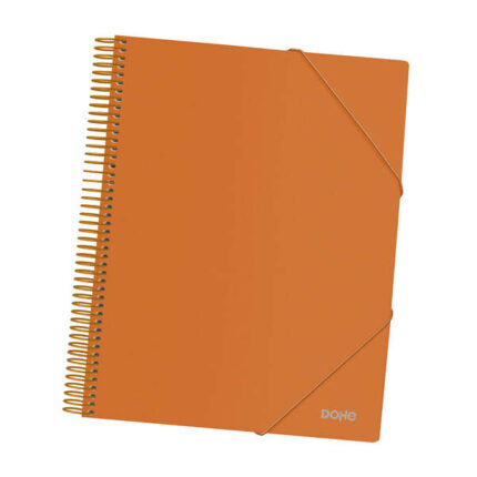 Dohe Raccoglitore con 40 buste formato A4 - Copertina in polipropilene opaco da 800 micron - Buste trasparenti da 80 micron - Spirale in plastica colorata - Elastici in tinta