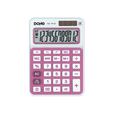 Dohe Calcolatrice elettronica a 12 cifre - Funzioni di radice quadrata e Mark Up - 4 tasti di memoria - Alimentazione solare e a batterie - Spegnimento automatico - Tasti di grandi dimensioni