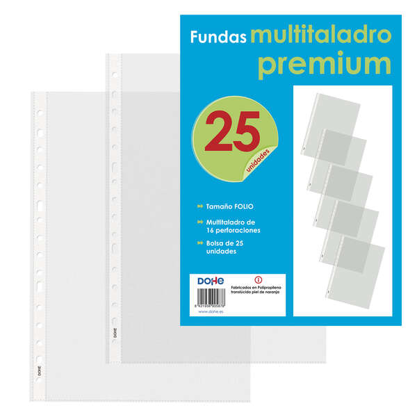 Dohe 25 Buste per trapano multiuso Premium con 16 fori - Polipropilene ruvido