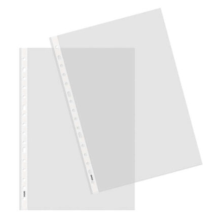 Dohe 100 Buste multiforo a 16 fori - 100x100 mm - Polipropilene trasparente a buccia d'arancia e cristallo