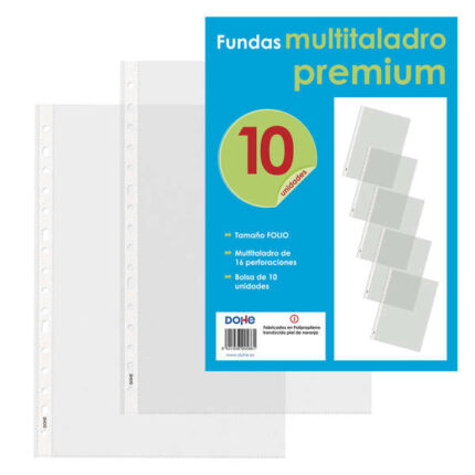 Dohe 10 buste per trapano multiuso Premium con 16 fori - 220x310 mm - polipropilene ruvido