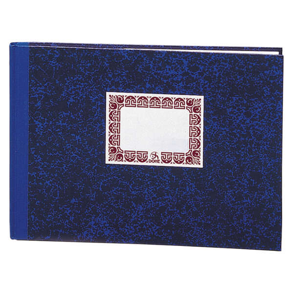 Dohe Quaderno Cartone a righe orizzontali da 100 fogli - Formato orizzontale - Copertina in tre pezzi con dorso in tessuto - Interno in carta offset da 70 g/m² - Cucitura con filo vegetale - Dorso blu
