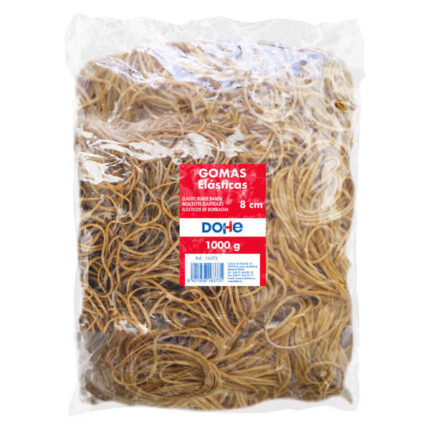 Elastici in lattice Dohe - Lunghezza 8 cm - Elevata resistenza ed elasticità - Confezione da 1 kg