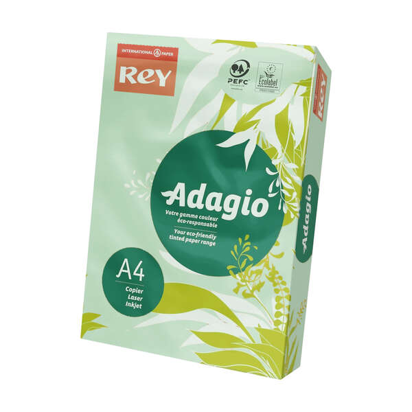 Dohe Adagio Confezione da 500 fogli di carta A4 da 80 g - Adatto per fotocopiatrici e stampanti - Alta qualità e versatilità - Colore verde pastello