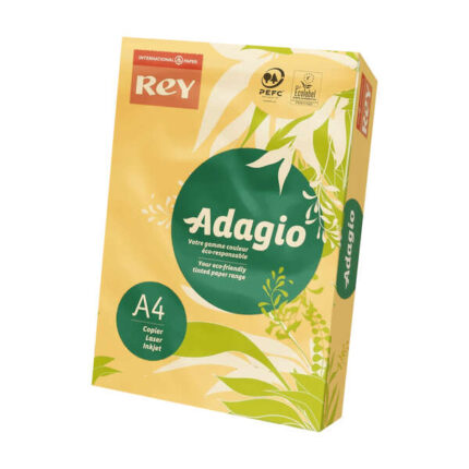 Dohe Adagio Confezione da 500 fogli di carta A4 da 80 g - Adatta per fotocopiatrici e stampanti - Alta qualità e versatilità - Colore oro pastello
