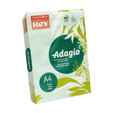 Dohe Adagio Confezione da 500 fogli di carta A4 da 80 g - Adatto per fotocopiatrici e stampanti - Alta qualità e versatilità - Colore verde pastello