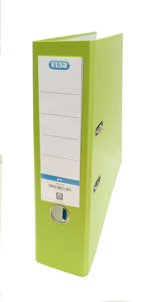 Raccoglitore a leva Elba Rado Top Folio - Dorso da 80 mm - Rivestimento esterno in plastica - Interno in carta - Colore lime
