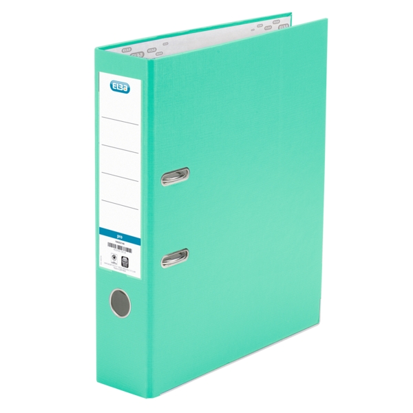 Raccoglitore a leva Elba Rado Top Folio - Dorso da 80 mm - Rivestimento esterno in plastica - Interno in carta - Colore menta
