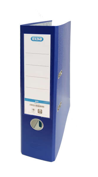 Elba Rado Top Raccoglitore formato Folio - Con leva e anello - Larghezza 80 mm - Rivestimento esterno in plastica - Interno in carta - Colore blu