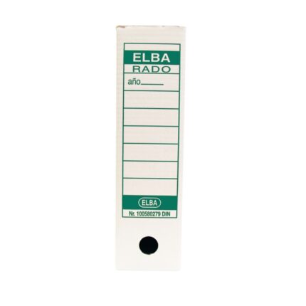 Elba Scatola archivio definitiva A4 - Resistente e durevole - Formato standard A4 - Design elegante e funzionale - Colore bianco e verde