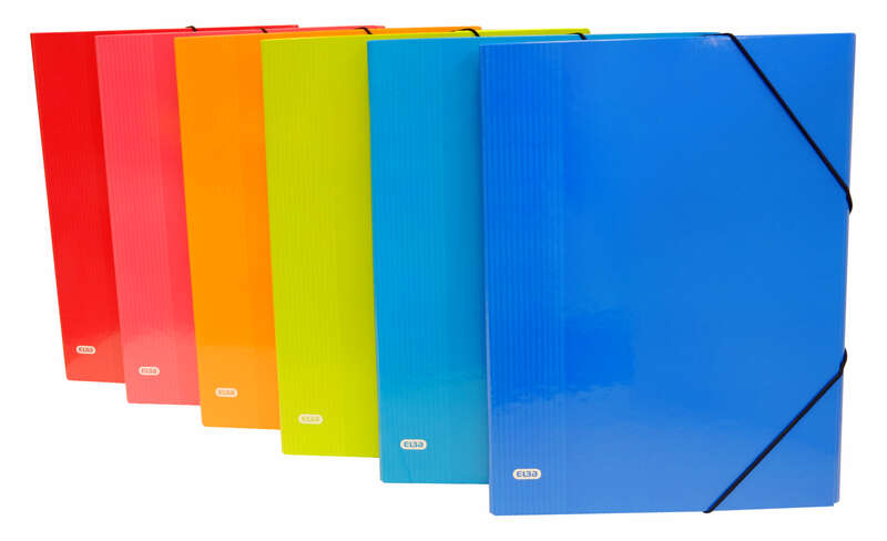 Elba Color Life Classificatore formato Folio con 12 divisori - Dorso da 25 mm - Con patta e chiusura a elastico - Resistente e durevole - Colori assortiti