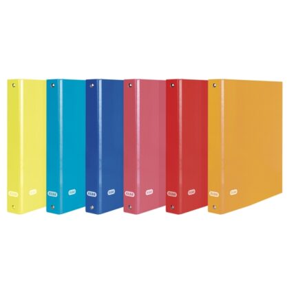 Elba Color Life Raccoglitore ad anelli 4Dx25 mm formato A4 - Dorso 40 mm - Copertina in cartoncino rivestito - Colori assortiti