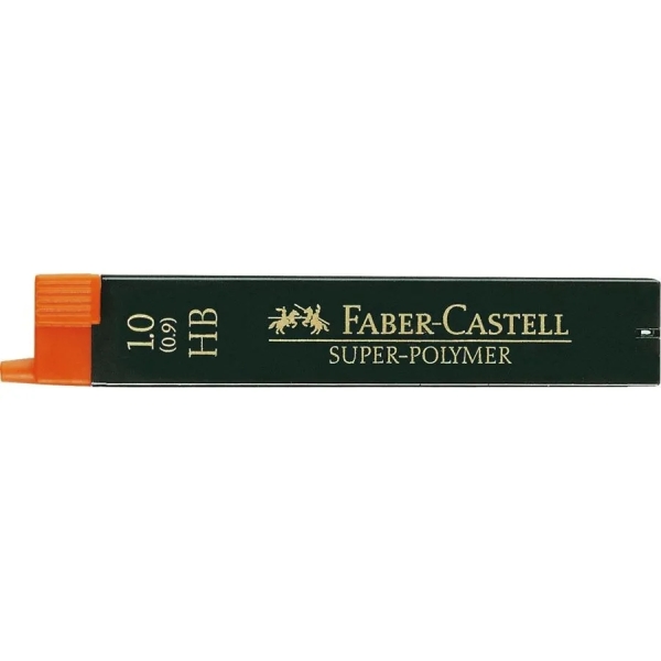 Faber-Castell 9069 Confezione da 12 mine Super-Polymer per portamine 1.0 HB - Resistenti e morbide