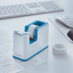 Leitz WOW Dispenser per nastro adesivo - Per rotoli fino a 19 mm x 33 m - Include nastro autoadesivo scrivibile - Colore bianco/blu - immagine 2