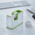 Leitz WOW Dispenser per nastro adesivo - Per rotoli fino a 19 mm x 33 m - Include nastro adesivo scrivibile - Colore bianco/verde - immagine 2