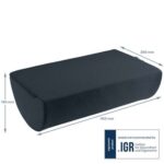 Leitz Ergo Cosy Poggiapiedi da scrivania - Favorisce una postura sana - Migliora la circolazione - Fodera lavabile - Da usare con calzini o a piedi nudi - Colore grigio scuro - immagine 5