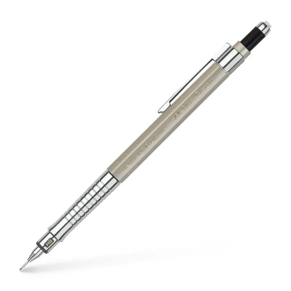 Faber-Castell TK-Fine Vario L Portamine HB 1 mm - Con gomma - Clip in metallo - Colore Champagne