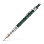 Faber-Castell TK-Fine Vario L Portamine HB 1 mm - Con gomma - Clip in metallo - Colore verde
