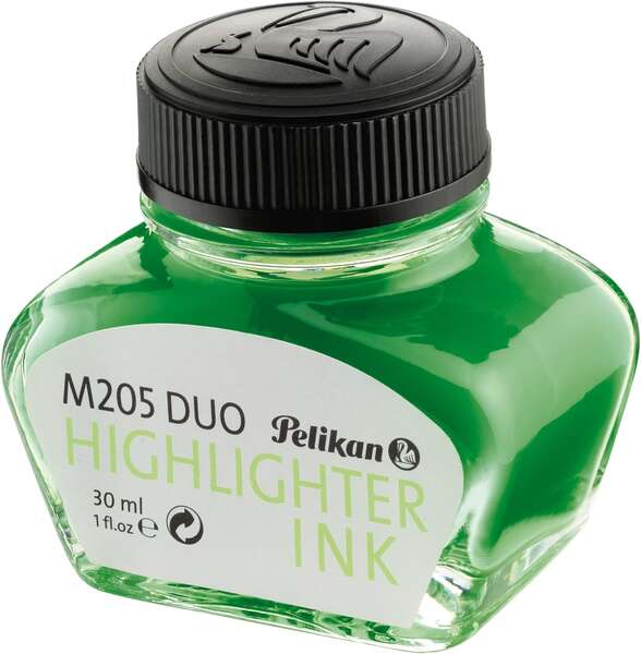 Inchiostro Pelikan 4001 n. 78 - Flacone da 30 ml - Assicura il perfetto funzionamento della penna stilografica - Colore verde fluorescente