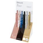 Pelikan Sfera Jazz Noble Elegance Espositore con 12 penne a sfera con meccanismo a rotazione - Punta media - Design elegante e sofisticato - Include astuccio regalo