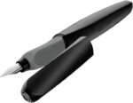 Pelikan Twist Penna Stilografica Scolastica Ricaricabile - Pennino in Acciaio Inossidabile Punta M - Corpo Colore Nero (946806)