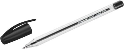 Pelikan Stick Super Soft Penna a sfera Tratto 1 mm - Inchiostro super fluido - Impugnatura triangolare - Colore nero