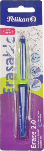 Pelikan Roller Erase 2.0 Penna a sfera - Impugnatura ergonomica antifatica - Inchiostro a lunga durata - Corpo dello stesso colore dell'inchiostro - Colore blu