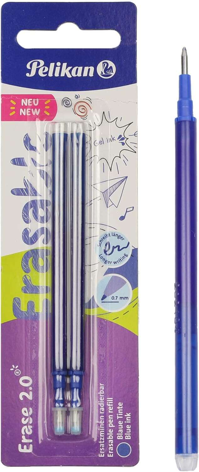 Pelikan Blister 2 Ricarica per gomma Erase 2.0 - Confezione in blister - Colore blu