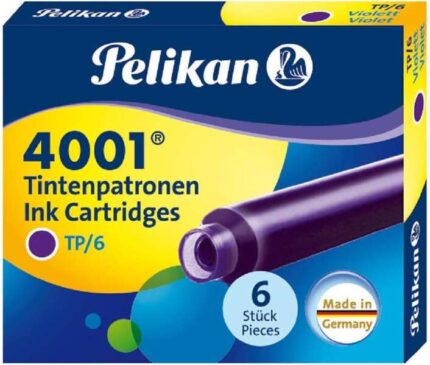 Pelikan Confezione da 6 cartucce 4001 TP/6 - Compatibile con le penne stilografiche Pelikan - Colore viola