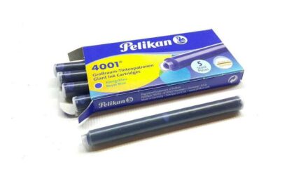 Pelikan 4001 GTP/5 Confezione da 5 cartucce lunghe - Inchiostro di alta qualità - Compatibile con penne stilografiche - Colore blu reale