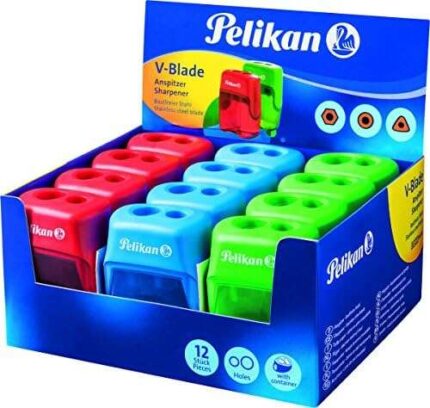 Pelikan V-Blade Temperamatite a doppio foro + contenitore - Colori: blu