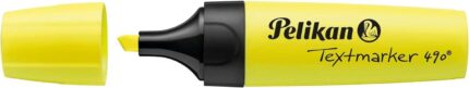 Pelikan Evidenziatore Textmarker 490 - A base d'acqua - 3 larghezze di tratto - Colore giallo fluorescente