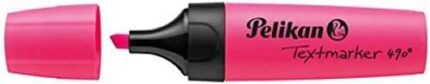 Evidenziatore Pelikan Textmarker 490 - A base d'acqua - 3 larghezze di tratto - Colore rosa fluorescente