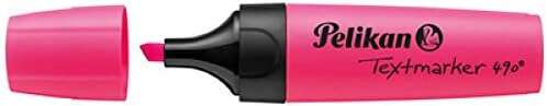 Evidenziatore Pelikan Textmarker 490 - A base d'acqua - 3 larghezze di tratto - Colore rosa fluorescente