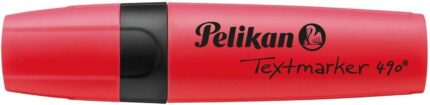 Evidenziatore Pelikan Textmarker 490 - A base d'acqua - 3 larghezze di tratto - Colore rosso fluorescente