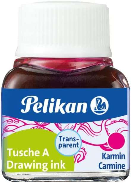 Pelikan Inchiostro cinese 523 10 ml N. 2 - Flacone da 10 ml - Ideale per disegno e calligrafia - Colore carminio Pelikan Inchiostro cinese 523 10 ml N. 2 - Flacone da 10 ml - Ideale per disegno e calligrafia - Colore carminio